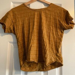 Madewell striped whisper tee raw hem